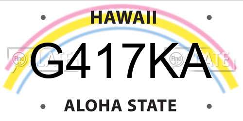 G417KA Hawaii License Plate