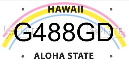 G488GD Hawaii License Plate