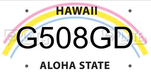 G508GD Hawaii License Plate