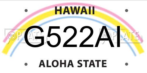 G522AI Hawaii License Plate