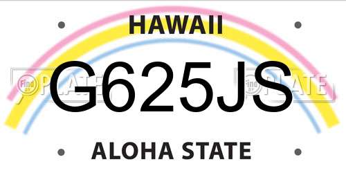G625JS Hawaii License Plate