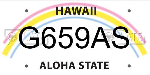G659AS Hawaii License Plate