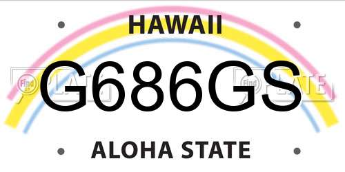 G686GS Hawaii License Plate