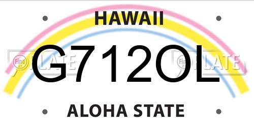 G712OL Hawaii License Plate