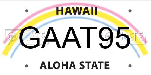 GAAT95 Hawaii License Plate