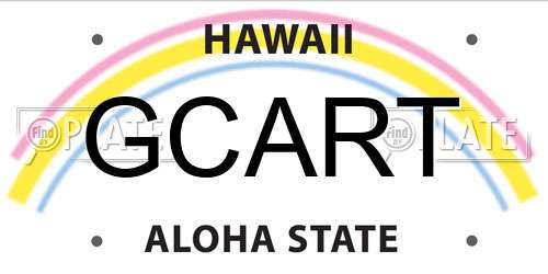 GCART Hawaii License Plate
