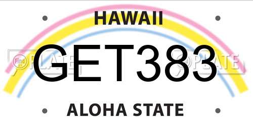 GET383 Hawaii License Plate
