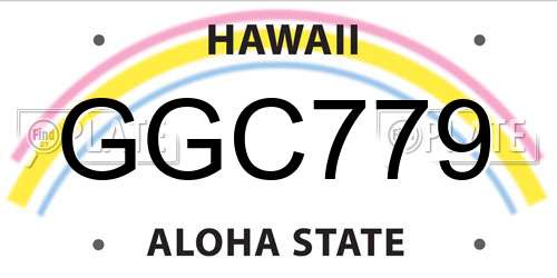 GGC779 Hawaii License Plate