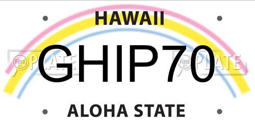 GHIP70 Hawaii License Plate