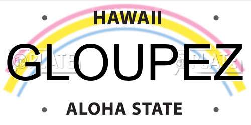 GLOUPEZ Hawaii License Plate