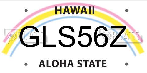 GLS56Z Hawaii License Plate