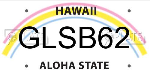 GLSB62 Hawaii License Plate