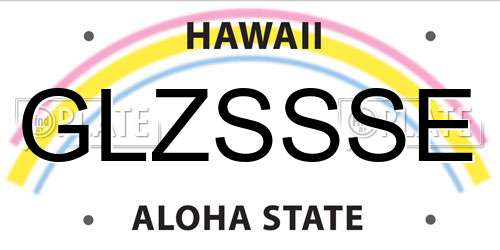 GLZSSSE Hawaii License Plate