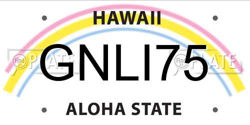 GNLI75 Hawaii License Plate