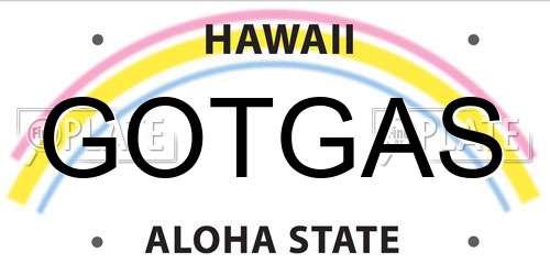 GOTGAS Hawaii License Plate