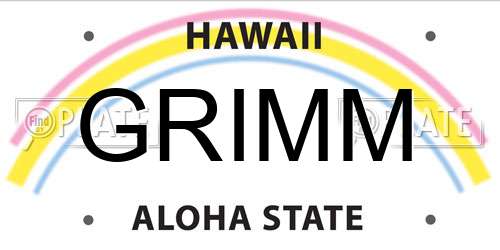 GRIMM Hawaii License Plate