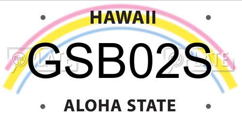 GSB02S Hawaii License Plate