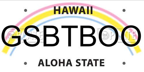 GSBTBOO Hawaii License Plate