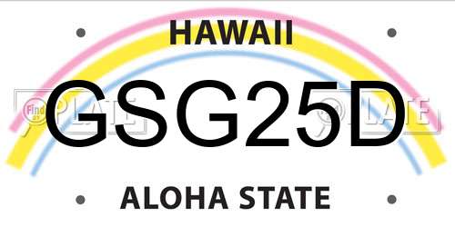 GSG25D Hawaii License Plate