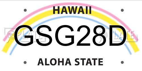 GSG28D Hawaii License Plate