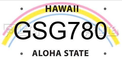 GSG780 Hawaii License Plate