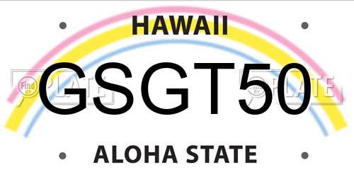 GSGT50 Hawaii License Plate