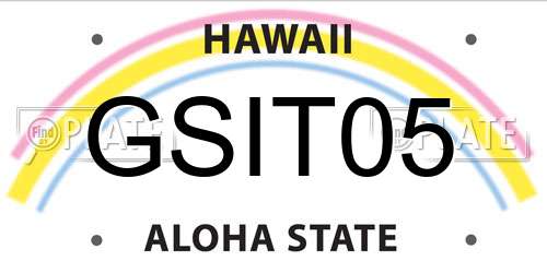 GSIT05 Hawaii License Plate