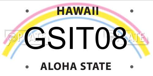 GSIT08 Hawaii License Plate