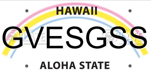 GVESGSS Hawaii License Plate