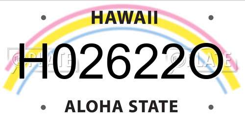 H02622O Hawaii License Plate
