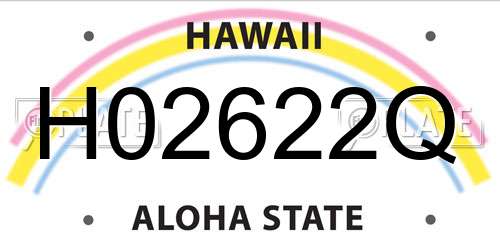 H02622Q Hawaii License Plate