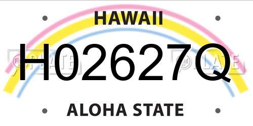 H02627Q Hawaii License Plate