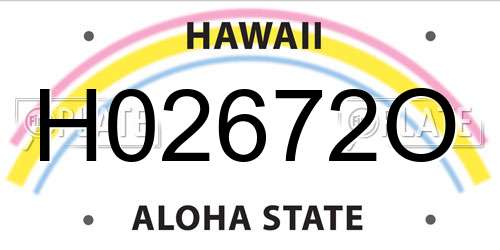 H02672O Hawaii License Plate
