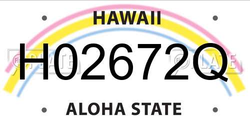 H02672Q Hawaii License Plate
