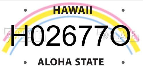 H02677O Hawaii License Plate