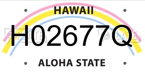 H02677Q Hawaii License Plate