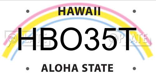HBO35T Hawaii License Plate