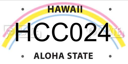 HCC024 Hawaii License Plate