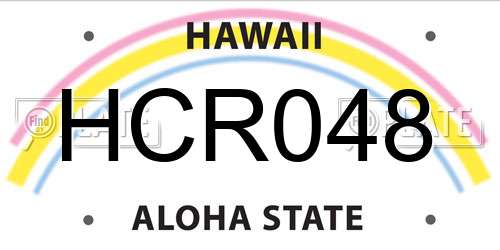 HCR048 Hawaii License Plate