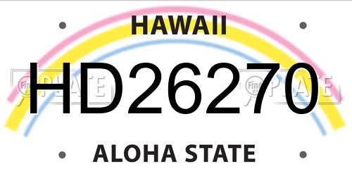 HD26270 Hawaii License Plate