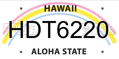HDT6220 Hawaii License Plate