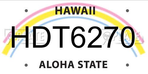 HDT6270 Hawaii License Plate