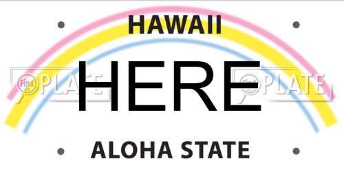 HERE Hawaii License Plate