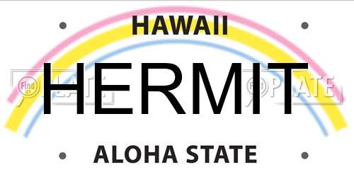 HERMIT Hawaii License Plate