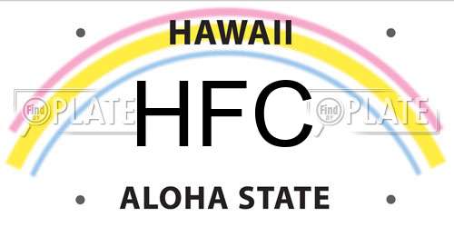 HFC Hawaii License Plate