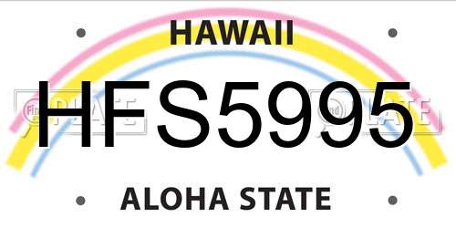 HFS5995 Hawaii License Plate