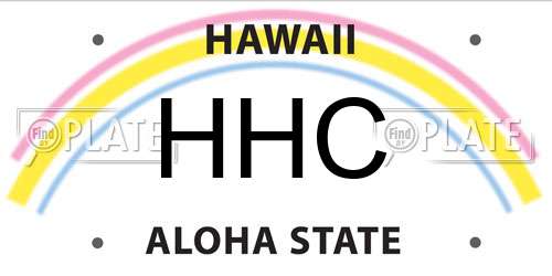 HHC Hawaii License Plate