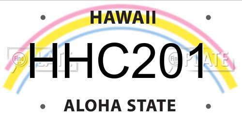 HHC201 Hawaii License Plate