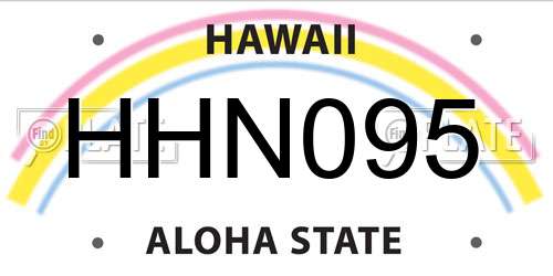 HHN095 Hawaii License Plate