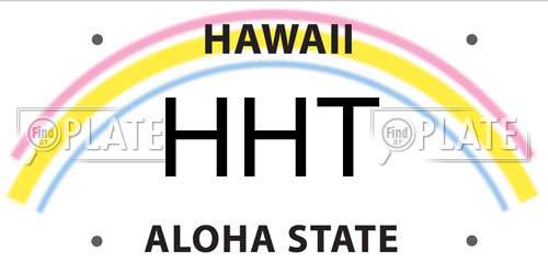 HHT Hawaii License Plate